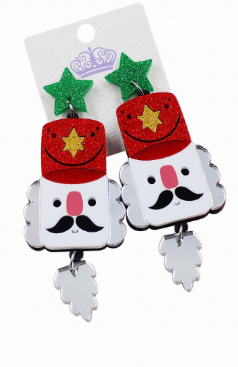 Christmas Earrings - Nut Cracker - Glitterbugs - Splash Swimwear  - Christmas, earrings, glitterbugs - Splash Swimwear 