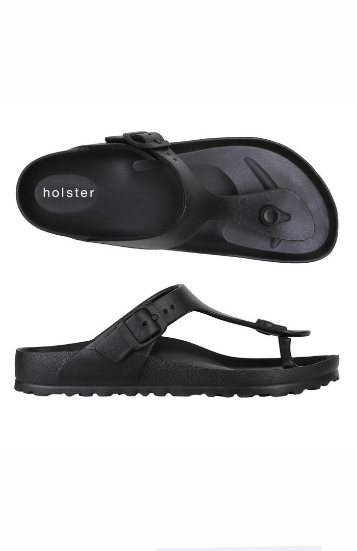 Coastal Slide - Black* - Holster - Splash Swimwear  - holster, Mar23, Thongs, Womens - Splash Swimwear 