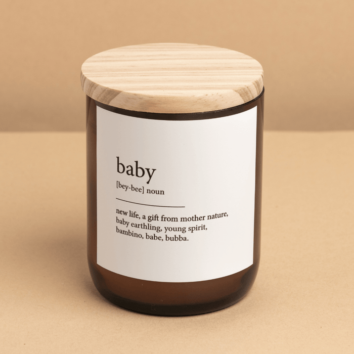 Dictionary Candle - Baby - The Commonfolk - Splash Swimwear  - candles, gifting, health & beauty, new arrivals, Nov22, the commonfolk - Splash Swimwear 