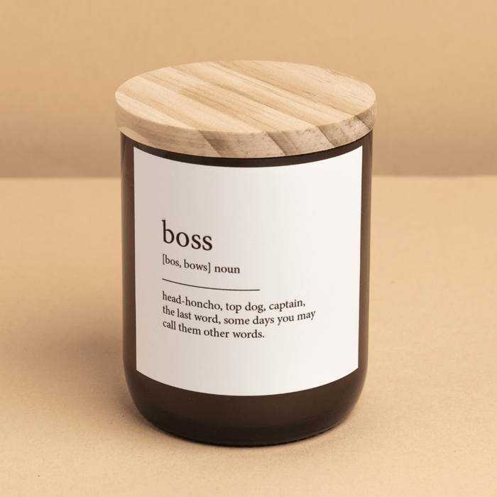 Dictionary Candle - Boss - The Commonfolk - Splash Swimwear  - candles, gifting, health & beauty, new arrivals, Nov22, the commonfolk - Splash Swimwear 