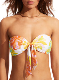 Palm Springs Lime Light Twist Tie Front Bandeau - Seafolly - Splash Swimwear  - Bikini Tops, new arrivals, new swim, Nov22, Seafolly - Splash Swimwear 