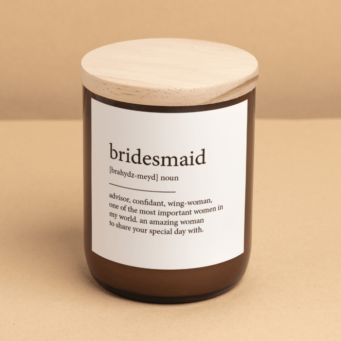 Dictionary Candle - Bridesmaid* - The Commonfolk - Splash Swimwear  - candles, gifting, health & beauty, new arrivals, Nov22, the commonfolk - Splash Swimwear 