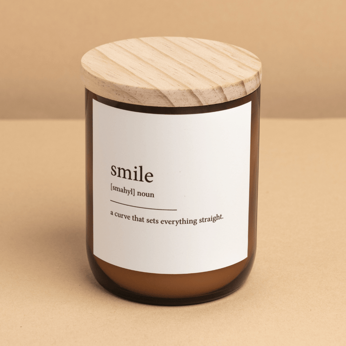 Dictionary Candle - Smile - The Commonfolk - Splash Swimwear  - candles, gifting, health & beauty, new arrivals, Nov22, the commonfolk - Splash Swimwear 