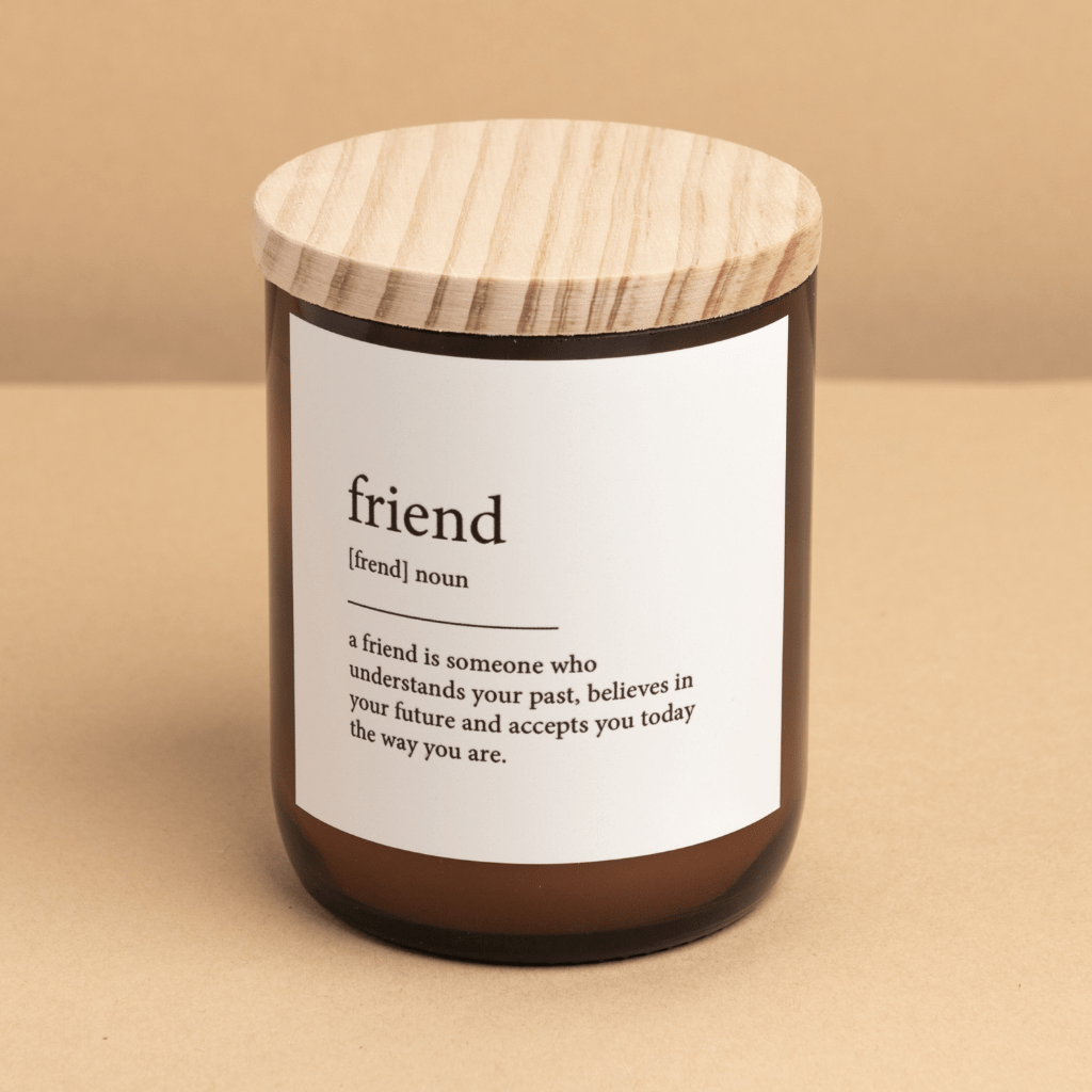 Dictionary Candle - Friend - The Commonfolk - Splash Swimwear  - candles, gifting, health & beauty, new arrivals, Nov22, the commonfolk - Splash Swimwear 