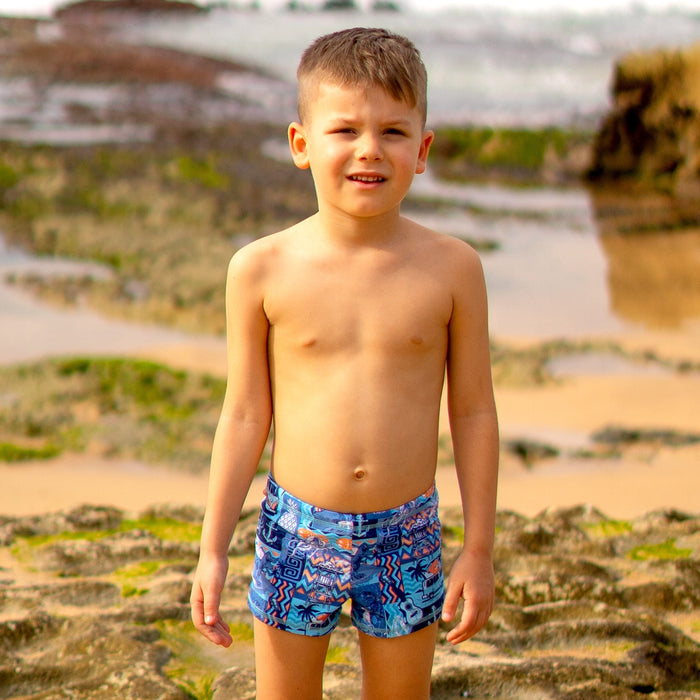 Boys Tiki Euroleg - Salty Ink - Splash Swimwear  - boys, boys 00-7, June22, kids, salty ink - Splash Swimwear 