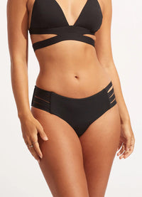 Collective Multi Strap Hipster - Black - Seafolly - Splash Swimwear  - bikini bottoms, seafolly, Womens, womens swim - Splash Swimwear 