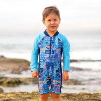 Boys Tiki Onesie - Salty Ink - Splash Swimwear  - boys, boys 00-7, June22, kids, salty ink - Splash Swimwear 