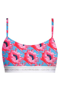 One Cotton Unlined Bralette - Prosper Floral - Calvin Klein - Splash Swimwear  - calvin klein, lingerie - Splash Swimwear 
