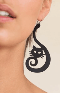 Recycled Rubber Earrings - Cat - Tun - Splash Swimwear  - earrings, jewellery, Tun - Splash Swimwear 