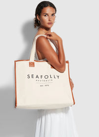 Seafolly Canvas Tote - Seafolly - Splash Swimwear  - bags, Beach Accessories, beach bags, new, new arrivals, Oct23, seafolly - Splash Swimwear 