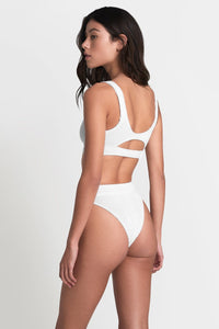The Sasha Crop - Optic White - Bond Eye - Splash Swimwear  - bikini tops, bound, women swimwear - Splash Swimwear 