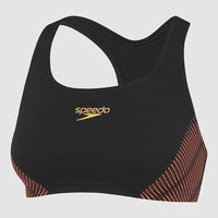 Womens Placement Bikini Top - Orange/Black - Speedo - Splash Swimwear  - Bikini Tops, Oct22, speedo, Speedo Womens, Swimwear - Splash Swimwear 