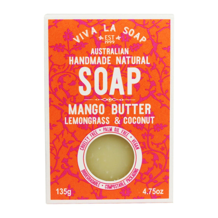 Natural Soap -  Mango Butter, Lemongrass & Coconut (135g) - Viva La Body - Splash Swimwear  - health & beauty, Viva la body - Splash Swimwear 