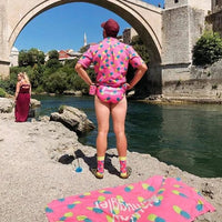 Pink Fineapples - Budgy Smuggler - Splash Swimwear  - Budgy Smuggler, May22, mens swim - Splash Swimwear 