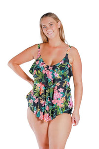 Bora Bora 3 Tier Tankini Top - Capriosca - Splash Swimwear  - capriosca, Nov22, plus size, tankini tops, women swimwear - Splash Swimwear 