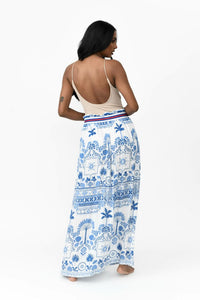 Camille Skirt Mediterranean - Blue & White - Possi the Label - Splash Swimwear  - Dec22, possi the label, skirts, Womens - Splash Swimwear 