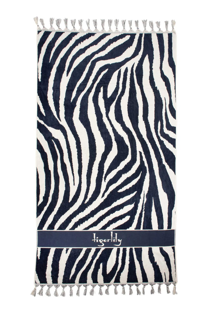 Zoya Towel - Ink - Tigerlily - Splash Swimwear  - Mar23, Tigerlily, towels, Womens - Splash Swimwear 