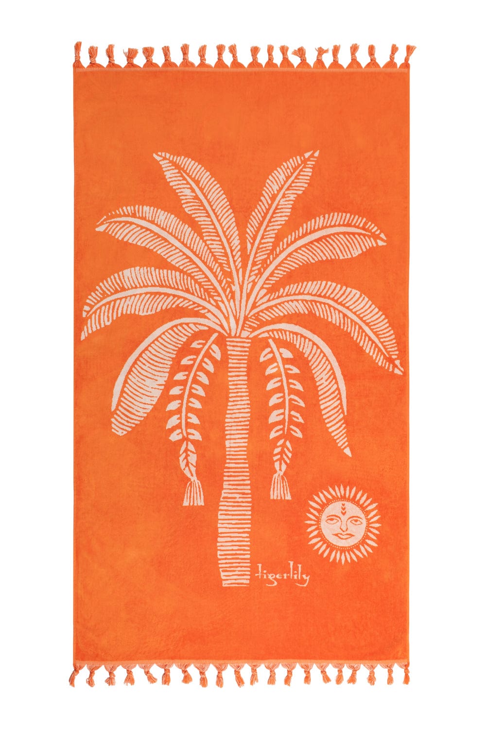 Palm Towel - Tangerine - Tigerlily - Splash Swimwear  - Aug22, new accessories, Tigerlily, towels - Splash Swimwear 