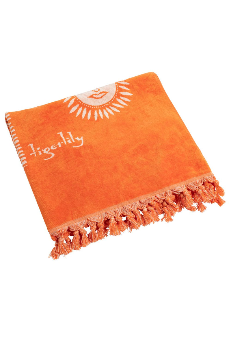 Palm Towel - Tangerine - Tigerlily - Splash Swimwear  - Aug22, new accessories, Tigerlily, towels - Splash Swimwear 