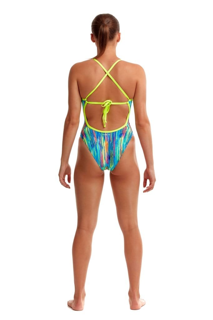 Ladies Tie Me Tight One Piece - Dripping Paint - Funkita - Splash Swimwear  - Funkita, new, one piece - Splash Swimwear 