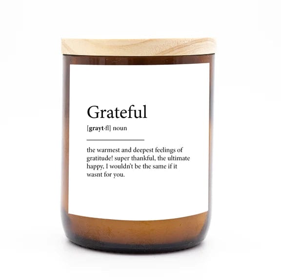 Dictionary Candle - Grateful - The Commonfolk - Splash Swimwear  - candles, gifting, health & beauty, new arrivals, Nov22, the commonfolk - Splash Swimwear 