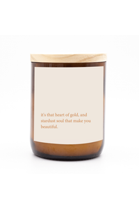 Heartfelt Quote Candle - Heart Of Gold - The Commonfolk - Splash Swimwear  - candles, gifting, health & beauty, new arrivals, Nov22, the commonfolk - Splash Swimwear 