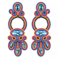 Handmade Bohemian Soutache Earrings - Glitterbugs - Splash Swimwear  - earrings, glitterbugs, new accessories - Splash Swimwear 