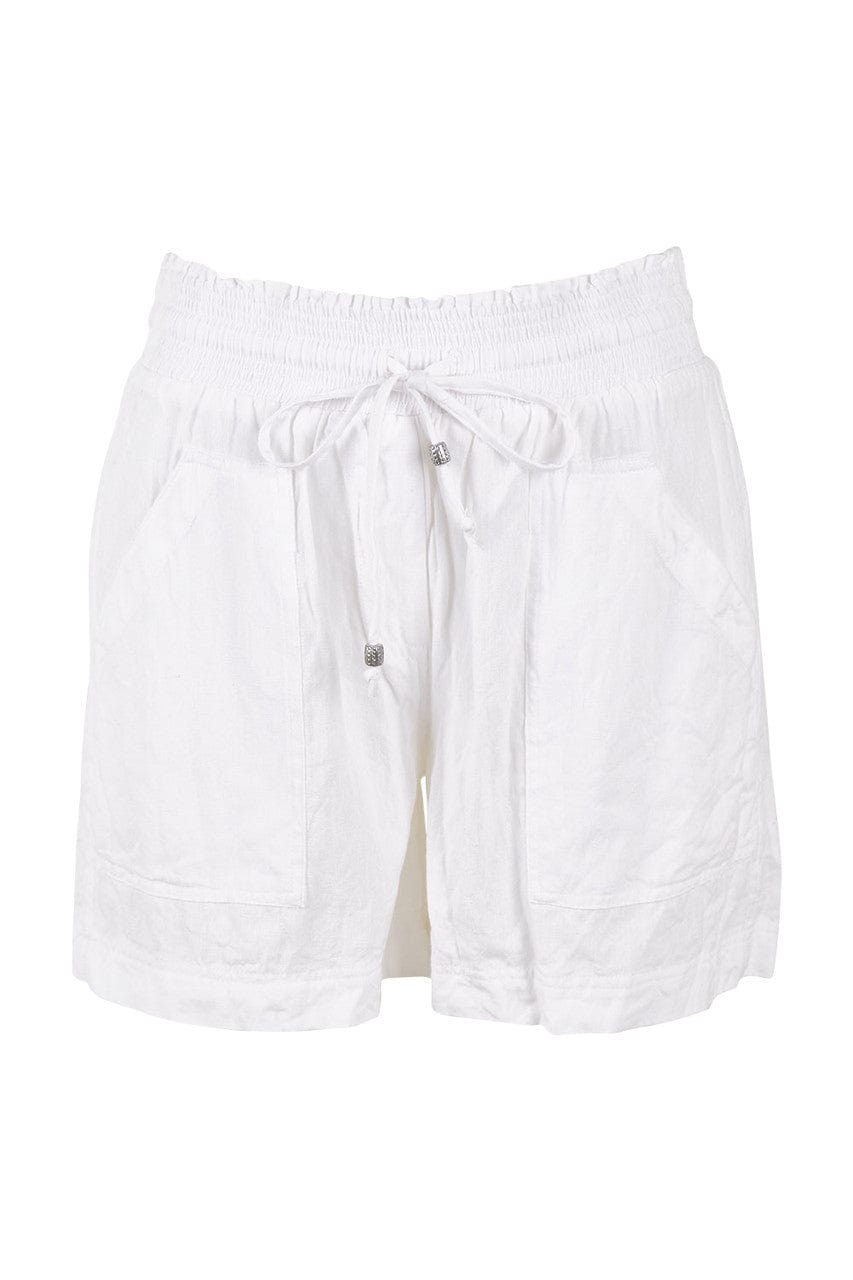 Beach Short - White - Lulalife - Splash Swimwear  - Dec22, Lulu Life, new arrivals, new clothing, Shorts, womens shorts - Splash Swimwear 
