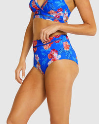 Mauritius High Waist Pant - Electric - Baku - Splash Swimwear  - Baku, bikini bottoms, Oct22, Womens, womens swim - Splash Swimwear 