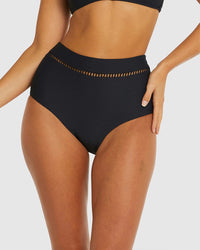 Rococco Lace High Waist Pant - Nero - Baku - Splash Swimwear  - Baku, bikini bottoms, Sep22, Sept22, Womens - Splash Swimwear 