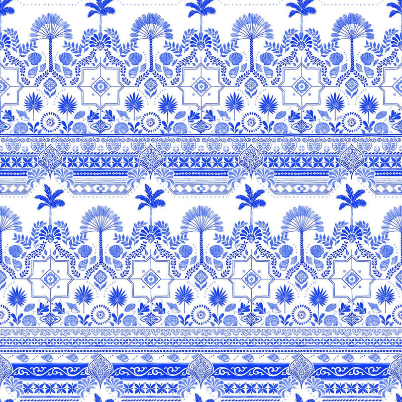 Zahlia Short Kimono Mediterranean - Blue & White - Possi the Label - Splash Swimwear  - Dec22, kaftans & cover ups, kimonos, possi the label, Womens - Splash Swimwear 