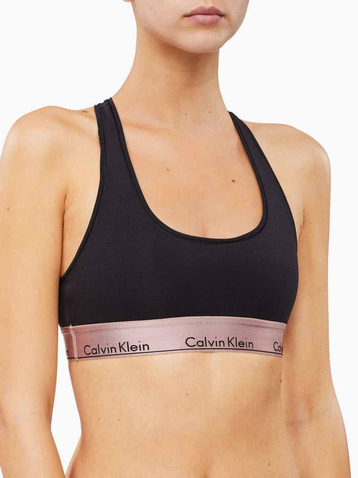 Modern Cotton Bralette w/Rose Gold - Calvin Klein - Splash Swimwear  - calvin klein, Dec21, lingerie, Womens - Splash Swimwear 
