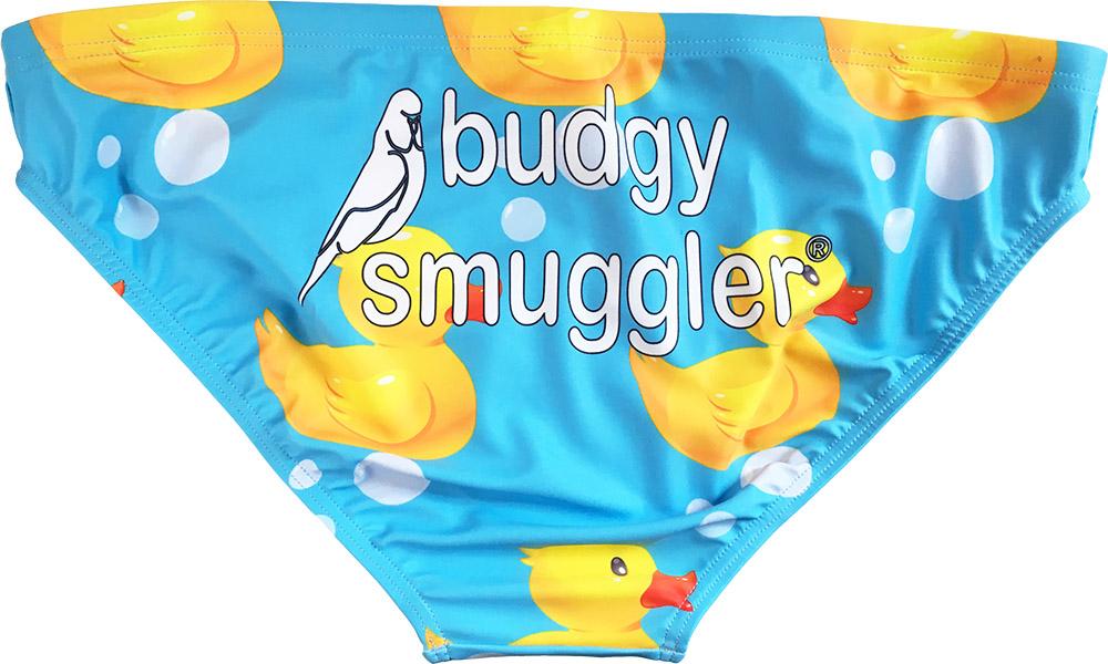 BUDGY SMUGGLER- 'ROYALES WITH CHEESE BLUE AND YELLOW' - KIDS/MENS SIZE  24/28
