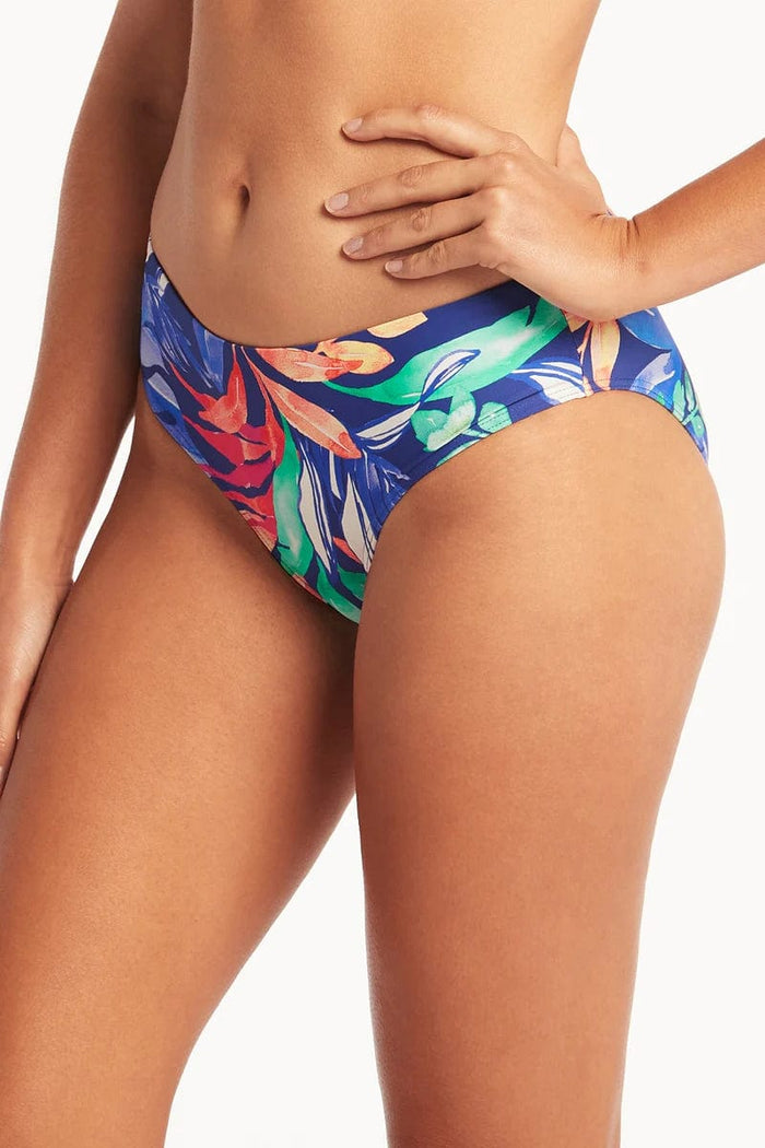 Cabana Mid Bikini Pant - Royal - Sea Level - Splash Swimwear  - bikini bottoms, Dec22, Sea Level, Womens, womens swim - Splash Swimwear 