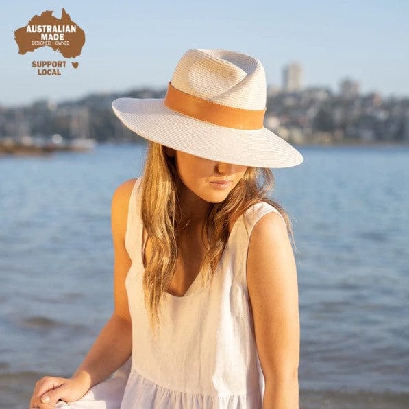 Nora Wide Brim Fedora - Rigon Headwear - Splash Swimwear  - hats, rigon - Splash Swimwear 