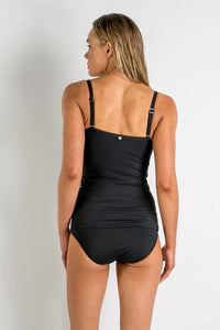 Basix Twist Front Singlet - Sunseeker - Splash Swimwear  - June22, sunseeker, tankini tops, women swimwear, womens singlets - Splash Swimwear 