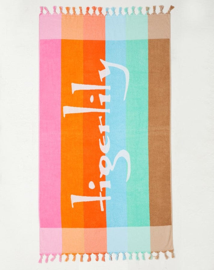 Kaleho Towel - Multi Stripe - Tigerlily - Splash Swimwear  - Aug22, Tigerlily, towels, Womens - Splash Swimwear 