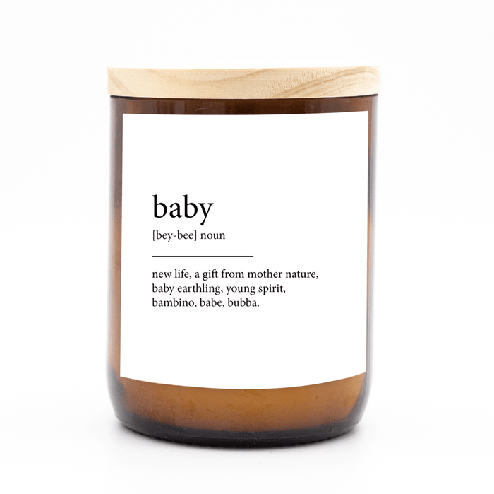 Dictionary Candle - Baby - The Commonfolk - Splash Swimwear  - candles, gifting, health & beauty, new arrivals, Nov22, the commonfolk - Splash Swimwear 