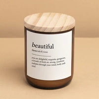 Dictionary Candle - Beautiful - The Commonfolk - Splash Swimwear  - candles, gifting, health & beauty, Jan23, new arrivals, the commonfolk - Splash Swimwear 