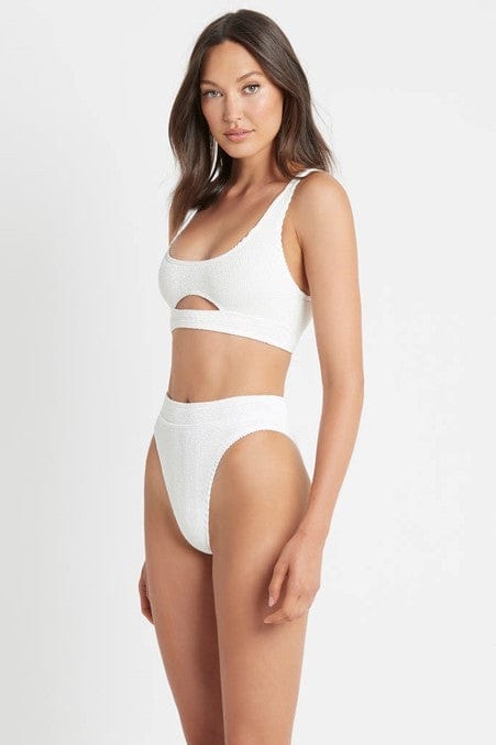 Bond Eye Bond Eye Eco Sasha Crop - White BOUND059E Splash Swimwear Bikini Tops O/S / White 9347760378521