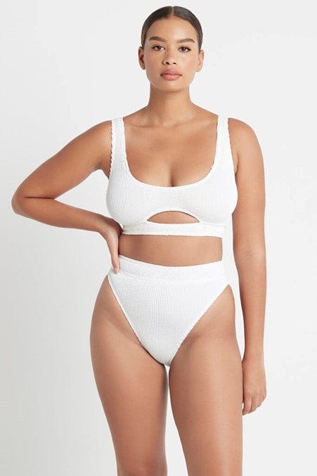 Bond Eye Bond Eye Eco Sasha Crop - White BOUND059E Splash Swimwear Bikini Tops O/S / White 9347760378521