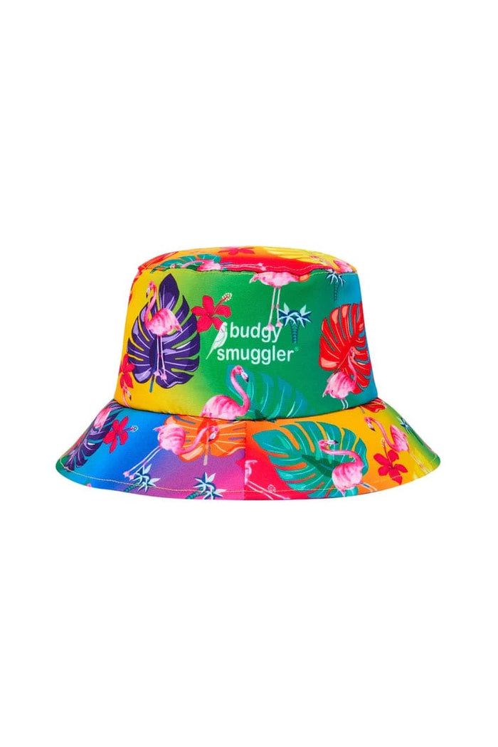 Rainbow Flamingo Bucket Hat - Budgy Smuggler - Splash Swimwear  - Budgy Smuggler, Dec22, hats, new accessories, new arrivals - Splash Swimwear 