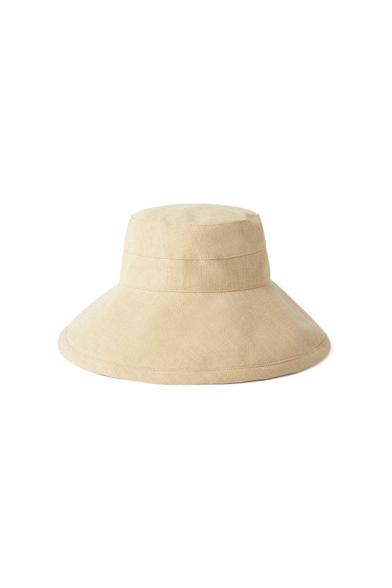 Canopy Bay Avoca Linen Bucket Hat - Natural Splash Swimwear Hats