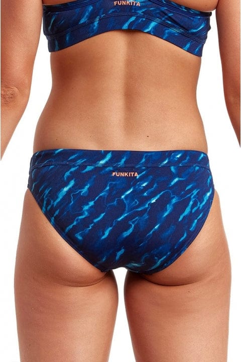 Ladies Sports Brief - Blue Mist - Funkita - Splash Swimwear  - bikini bottoms, chlorine resist, Funkita - Splash Swimwear 
