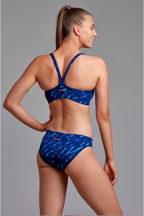 Ladies Sports Brief - Blue Mist - Funkita - Splash Swimwear  - bikini bottoms, chlorine resist, Funkita, Womens - Splash Swimwear 
