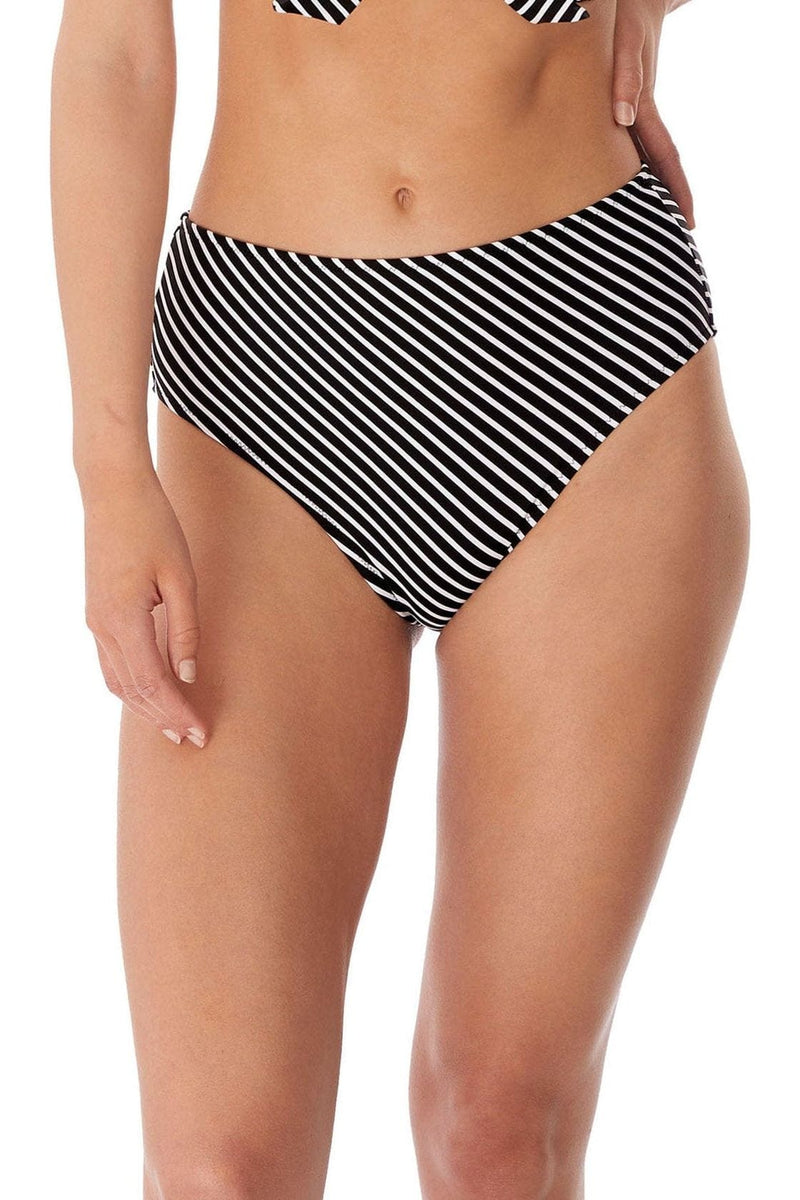 Freya Beach Hut High Waist / Leg Brief 889501114276 Splash Swimwear Bikini Bottoms 10 / Black 889501114269