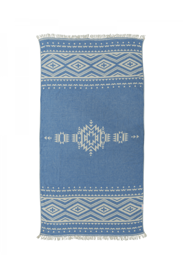 Hammamas Aztec Turkish Towel Splash Swimwear Beach Towels Blue 1000006123