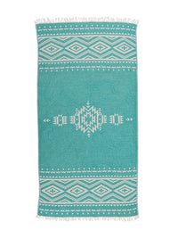 Hammamas Aztec Turkish Towel Splash Swimwear Beach Towels Emerald 1000011318