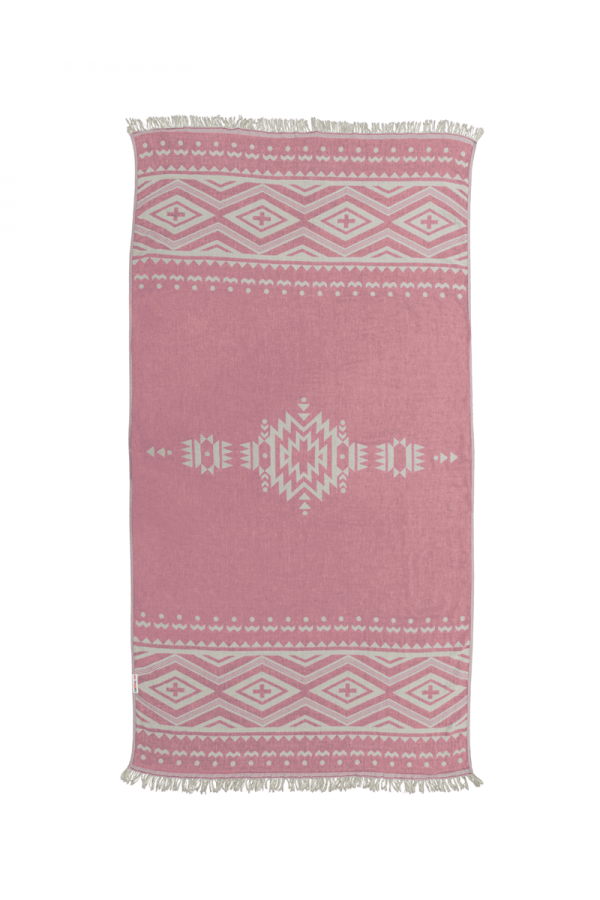 Hammamas Aztec Turkish Towel Splash Swimwear Beach Towels Pink 1000008700