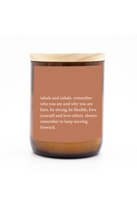 Heartfelt Quote Candle - Inhale, Exhale - The Commonfolk - Splash Swimwear  - candles, gifting, health & beauty, new arrivals, Nov22, the commonfolk - Splash Swimwear 